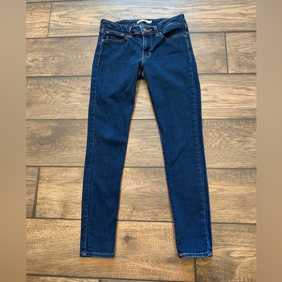 Levi's Denim - Levi’s 711 Modern Mid Rise Skinny Jeans Woman’s 27" Waist Blue Denim Wash